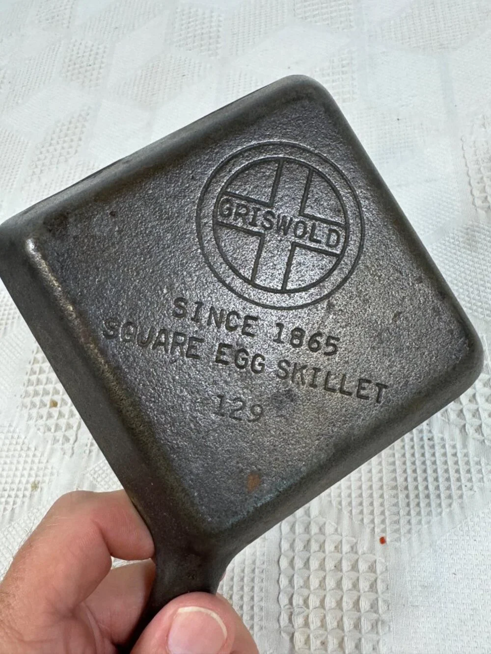 Griswold Cast Iron Square Egg Skillet 129 Vintage 1950s Cookware Since 1865